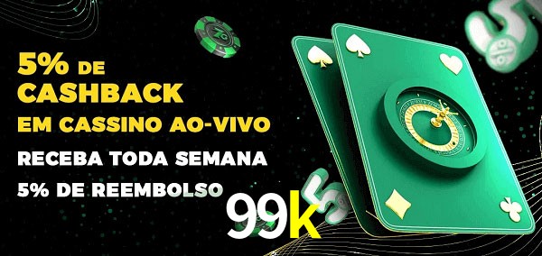 Promoções do cassino ao Vivo 99k
